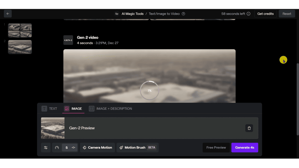A screen shot of a video editor on a computer screen.