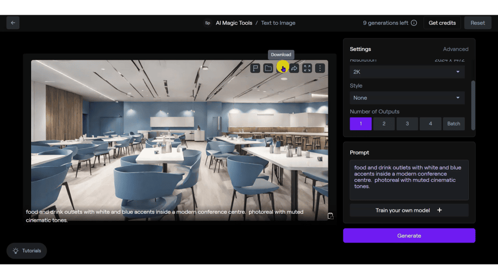 A screen shot of a website showing a dining room.