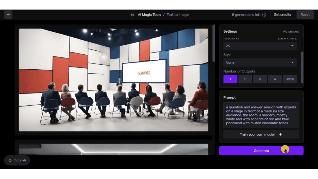 A screen shot of a web page showing a group of people in a room.