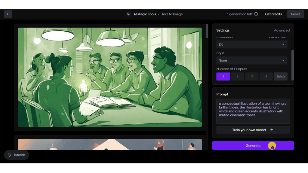 A screen shot of a website showing a group of people at a table.
