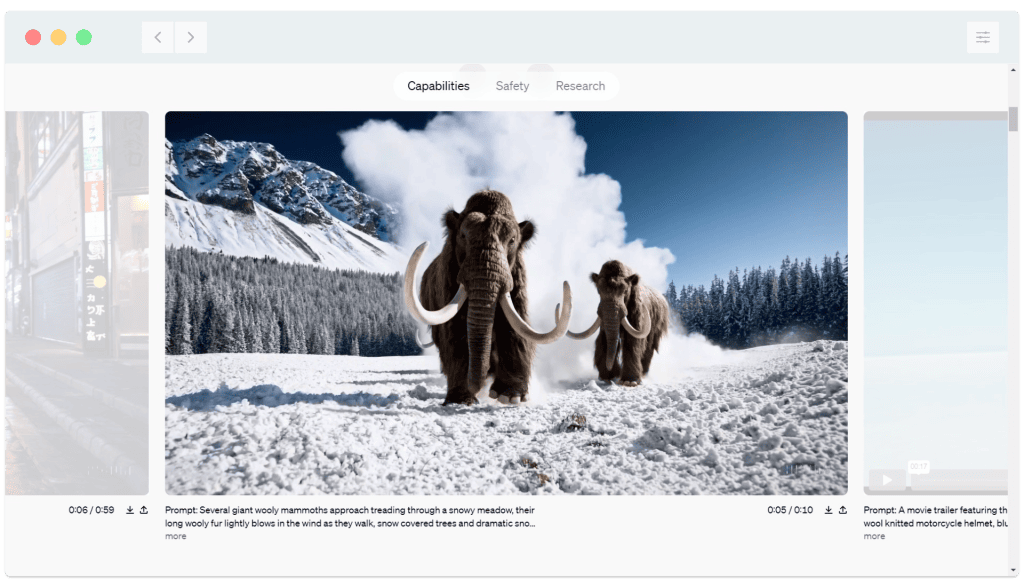 A photo of a mammoth in the snow.