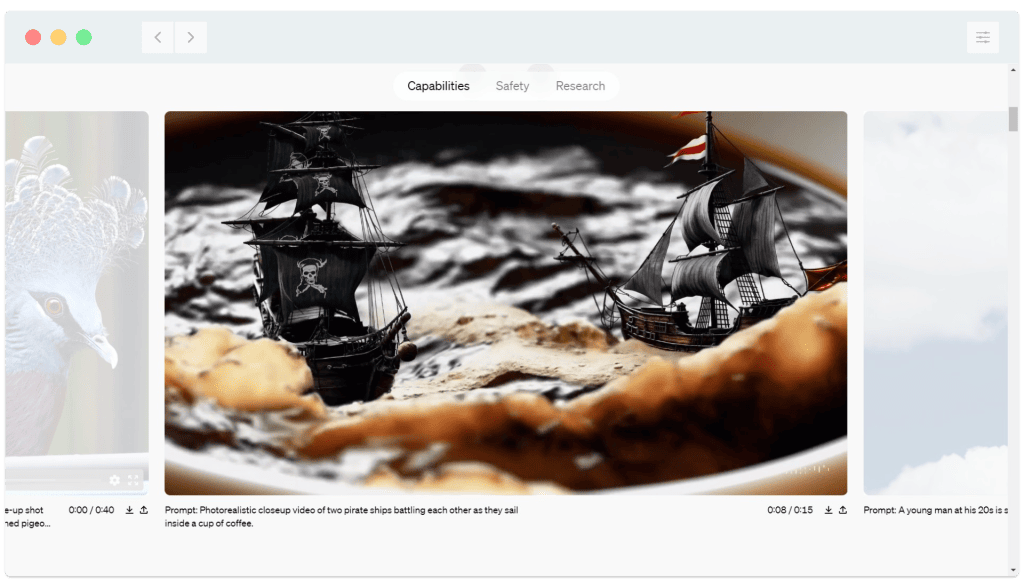 A photo of a pirate ship in a cup of coffee.