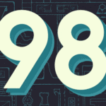 Large, bold numbers "1981" displayed over a dark background with faint technical diagrams and outlines.
