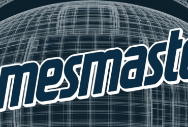 The word "Gamesmaster!" in bold, stylized text over a geometric wireframe dome background.