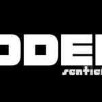 The word "MODELS" in large white text; smaller text below reads "sentient shadow" on a black background.