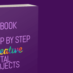 Purple book titled "Big Book of Step by Step Creative Digital Projects" against a matching purple background.