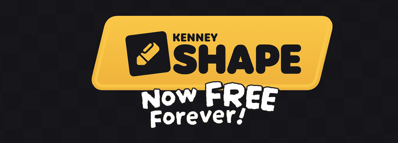 Kenney Shape logo with the text: “Now FREE Forever!”.