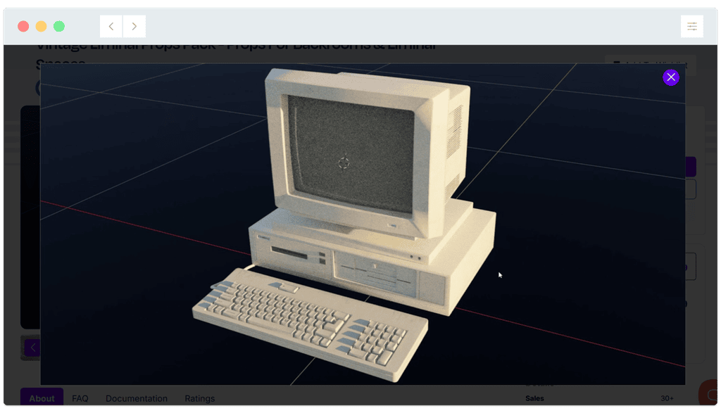 Retro beige desktop computer with CRT monitor, keyboard, and floppy disk drive on a dark background.